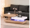 JYMTOM Couchtisch 360° Drehbarer Wohnzimmertisch Weiß Bild 3