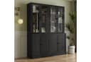VOWNER Bücherregal Hochschrank mit Glastüren 180 cm Bild 5