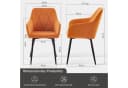 JYMTOM Esszimmerstuhl Samt Orange 2er Set Bild 1