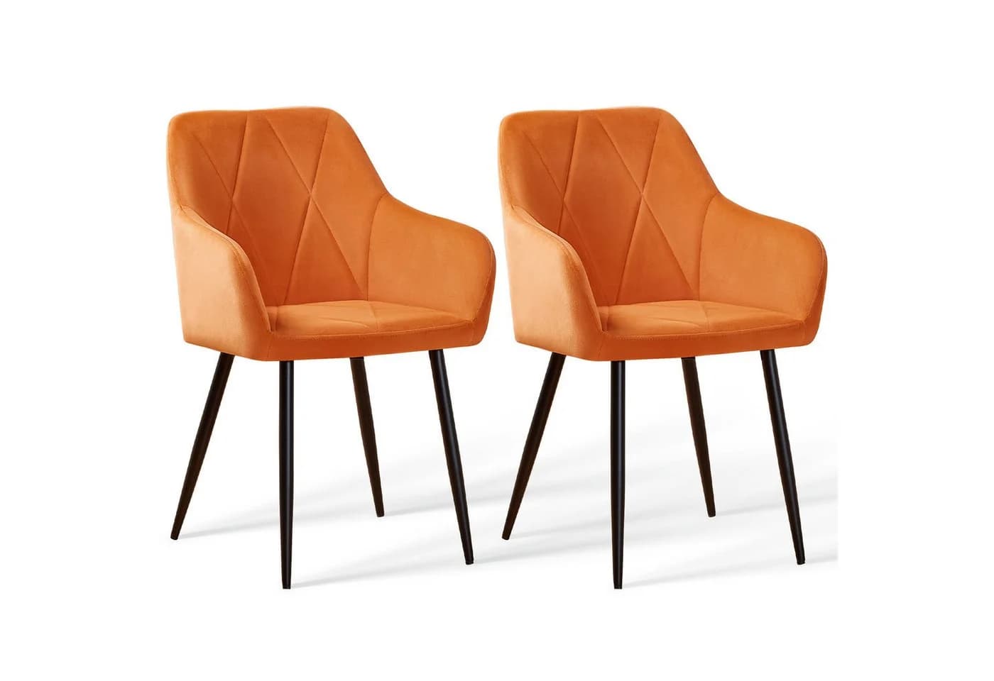 JYMTOM Esszimmerstuhl Samt Orange 2er Set - Bild 2