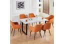 JYMTOM Esszimmerstuhl Samt Orange 2er Set Bild 4
