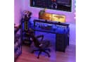 YOUDENOVA Gamingtisch mit LED-Beleuchtung & Steckdose, Carbonfaser Bild 3