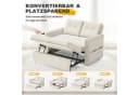 YOUDENOVA 3-in-1 Schlafsofa mit Klapptisch Beige Bild 5
