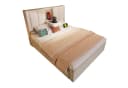 Ulife Polsterbett mit Bettkasten & USB-Ladestation Beige/Grau Bild 3