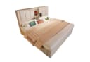 Ulife Polsterbett mit Bettkasten & USB-Ladstation Beige/Grau Bild 3
