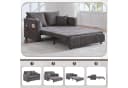 TavilaEcon Schlafsofa mit USB-Ladefunktion und Stauraum Grau Bild 3