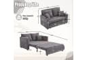TavilaEcon Schlafsofa mit USB-Ladefunktion und Stauraum Grau Bild 4
