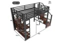 TavilaEcon Hochbett Stahlrahmen 140x200cm Schwarz Bild 4