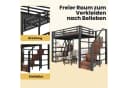 TavilaEcon Hochbett Stahlrahmen 140x200cm Schwarz Bild 5