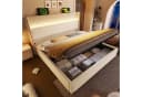 TavilaEcon Boxspringbett Modernes Bett mit LED-Beleuchtung 140x200cm Beige/Grau Bild 2