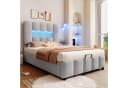 TavilaEcon Boxspringbett Polsterbett mit LED-Beleuchtung und Hydraulik Bild 3