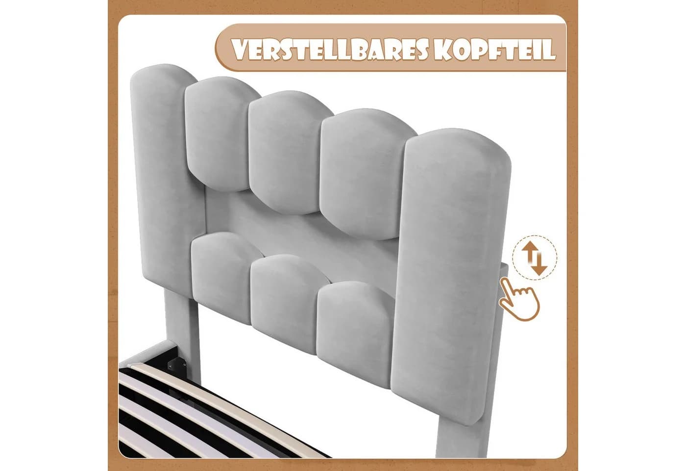 TavilaEcon Boxspringbett Polsterbett mit LED-Beleuchtung und Hydraulik - Bild 5