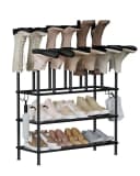 Oak&Tea Schuhregal 2-in-1 3 Ebenen Metall Bild 2