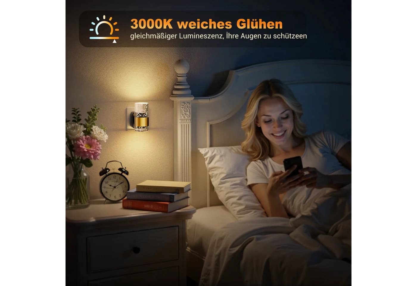 LOHAS-LED LED Nachtlicht Steckdose Acryl dimmbar - Bild 4