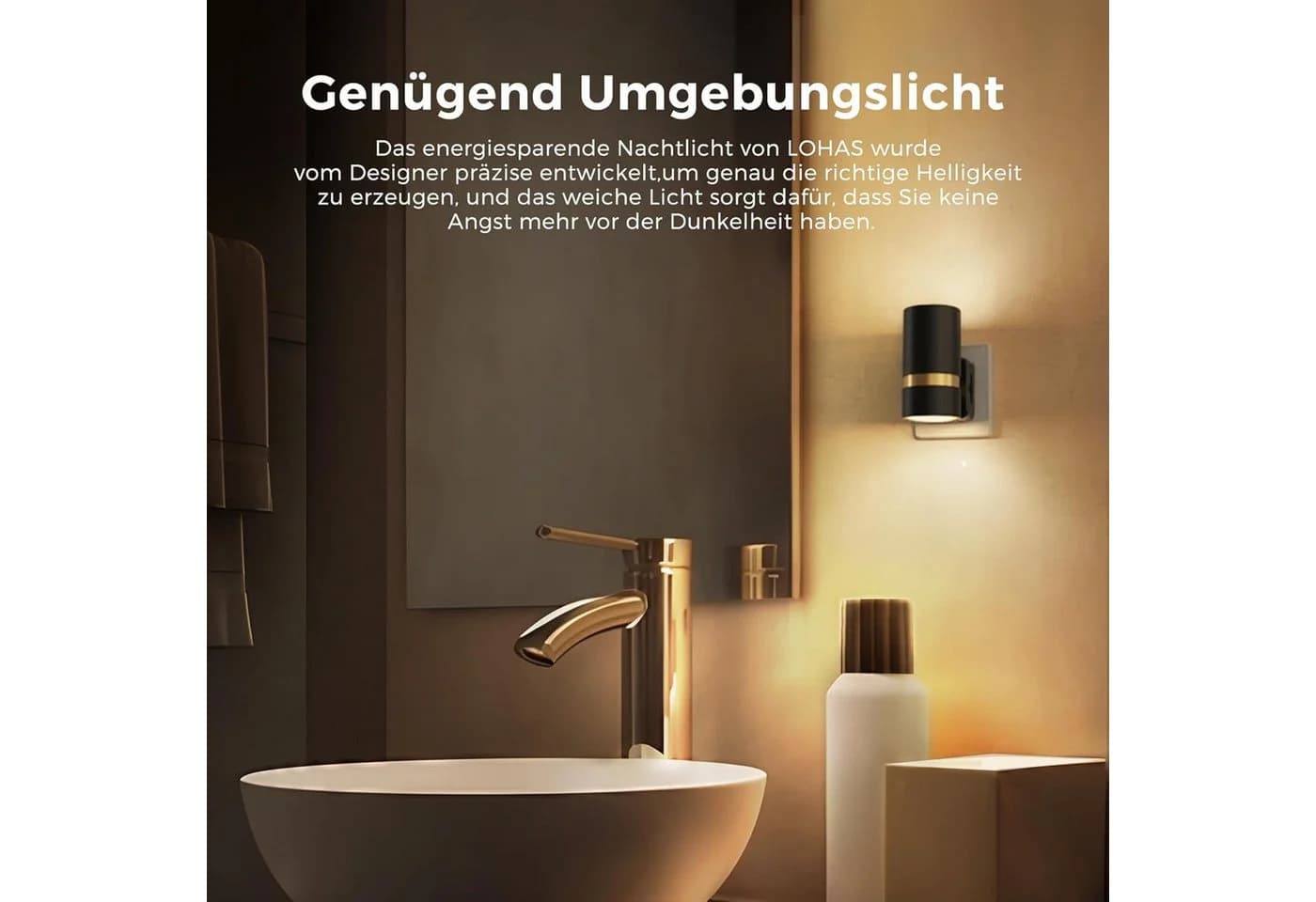 LOHAS-LED Nachtlicht mit Bewegungsmelder Schwarz Dimmbar - Bild 4
