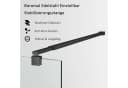Boromal Duschwand-Stabilisationsstange Haltestange 8-10mm Schwarz Bild 1
