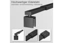 Boromal Duschwand-Stabilisationsstange Haltestange 8-10mm Schwarz Bild 5