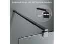Boromal Duschwand-Stabilisationsstange Schwarz Chrom 73-123cm Bild 2