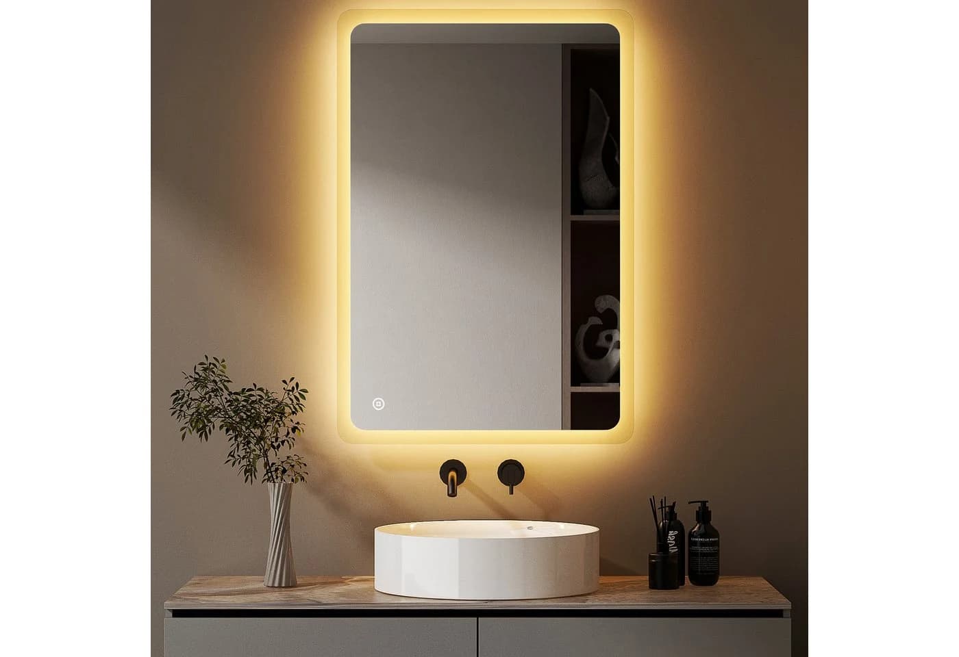 WDWRITTI Badezimmerspiegel LED Touch 3000K/4000K/6500K IP44 - Bild 2