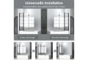 Hopibath Badewannenfaltwand Schwarz 6mm ESG Glas 180° Faltwand Bild 4