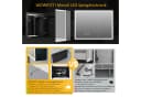 WDWRITTI Badezimmerspiegelschrank LED Spiegelschrank Schwarz Aluminium 80x12,5x60cm Bild 3