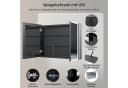 WDWRITTI Badezimmerspiegelschrank LED Spiegelschrank Schwarz Aluminium 80x12,5x60cm Bild 4