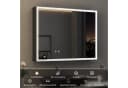 WDWRITTI Badezimmerspiegelschrank LED Spiegelschrank Schwarz Aluminium 80x12,5x60cm Bild 5