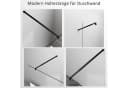 Hopibath Duschwand-Stabilisationsstange Chrom Schwarz 360° Drehbar Bild 1