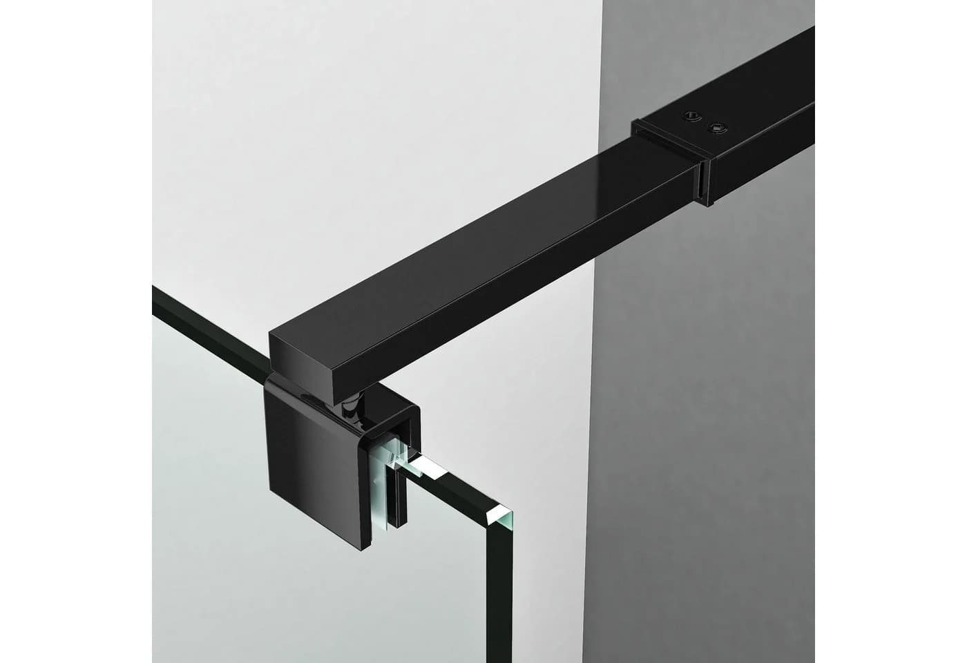 Hopibath Duschwand-Stabilisationsstange Chrom Schwarz 360° Drehbar - Bild 5