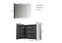 Hopibath Spiegelschrank 80 cm Schwarz Aluminium Doppelseitiger Spiegel Bild 4