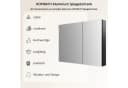 Hopibath Spiegelschrank 80 cm Schwarz Aluminium Doppelseitiger Spiegel Bild 5