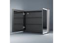 WDWRITTI Spiegelschrank Alu Badezimmerspiegelschrank Schwarz Bild 2