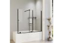 Hopibath Badewannenaufsatz Schiebetür Duschwand 6mm Sicherheitsglas Schwarz Bild 5