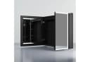 WDWRITTI Spiegelschrank Bad mit LED-Beleuchtung 80x60 cm Schwarz Matt Bild 2