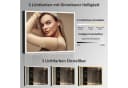 WDWRITTI Spiegelschrank Bad mit LED-Beleuchtung 80x60 cm Schwarz Matt Bild 4