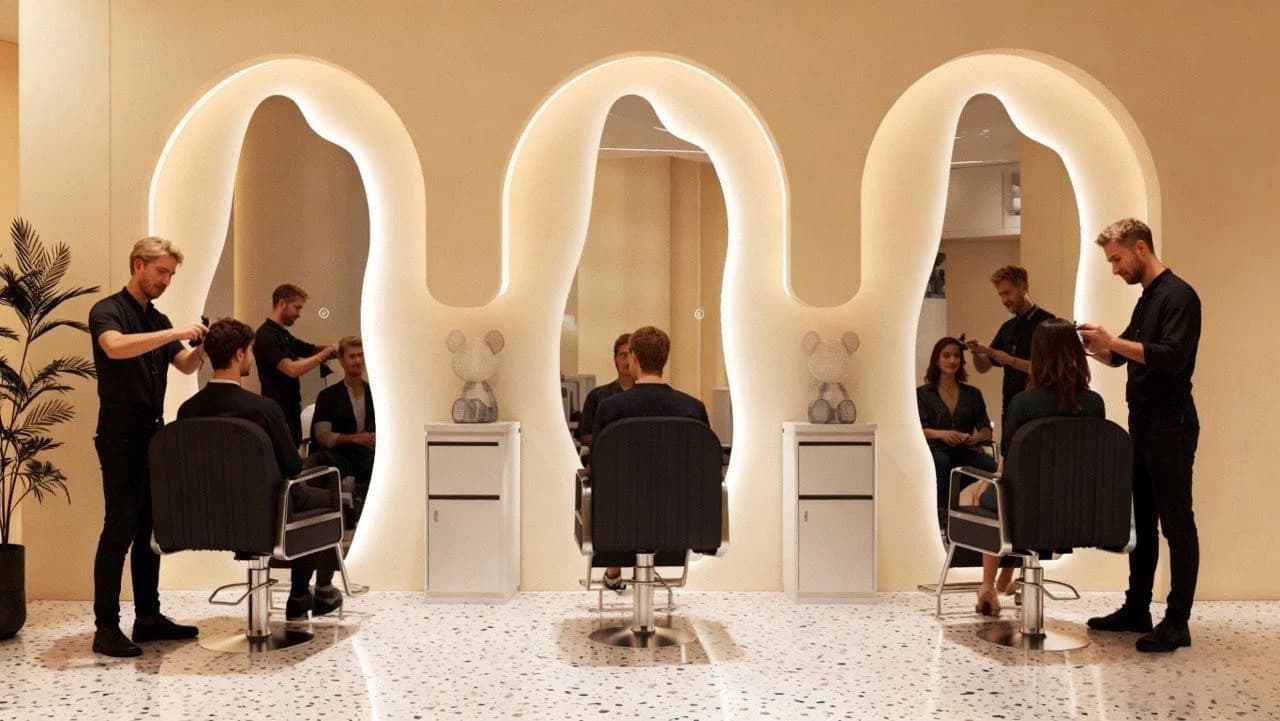 Moderner LED-Spiegel in Weiß