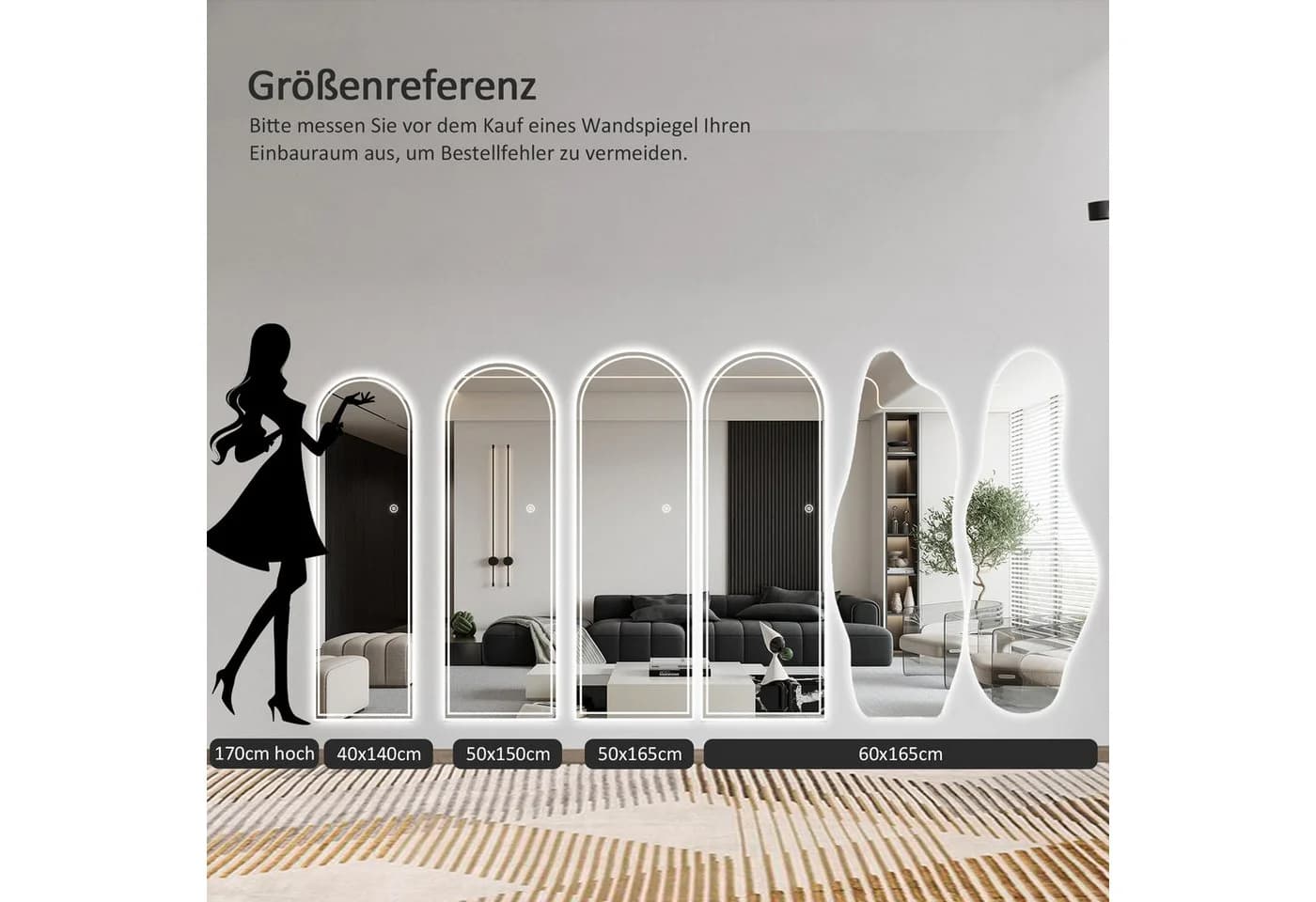 Moderner LED-Spiegel in Weiß - Bild 5
