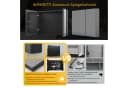 WDWRITTI Aluminium Spiegelschrank Schwarz 2-türig 80x12,5x60cm Bild 3