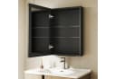 Hopibath Spiegelschrank Schwarz Aluminium Doppelseitiger Spiegel Bild 1