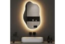 WDWRITTI LED Touch Spiegel Badspiegel 62x90cm Dreifarbiges Dimmbar Bild 2