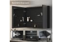 Hopibath Aluminium Spiegelschrank Schwarz 2türig 80x12,5x60 cm Bild 1