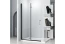 Hopibath Walk-in-Duschwand Schwarz 5mm ESG Glas Faltbar Bild 5