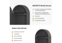 WDWRITTI Badezimmerspiegelschrank Oval LED Schwarz 40x13x70cm Bild 3