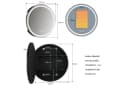 WDWRITTI LED Badezimmerspiegelschrank 60x60cm Schwarz Bild 4