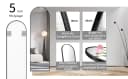 Moderner Standspiegel in Schwarz, 180x80 cm Bild 5
