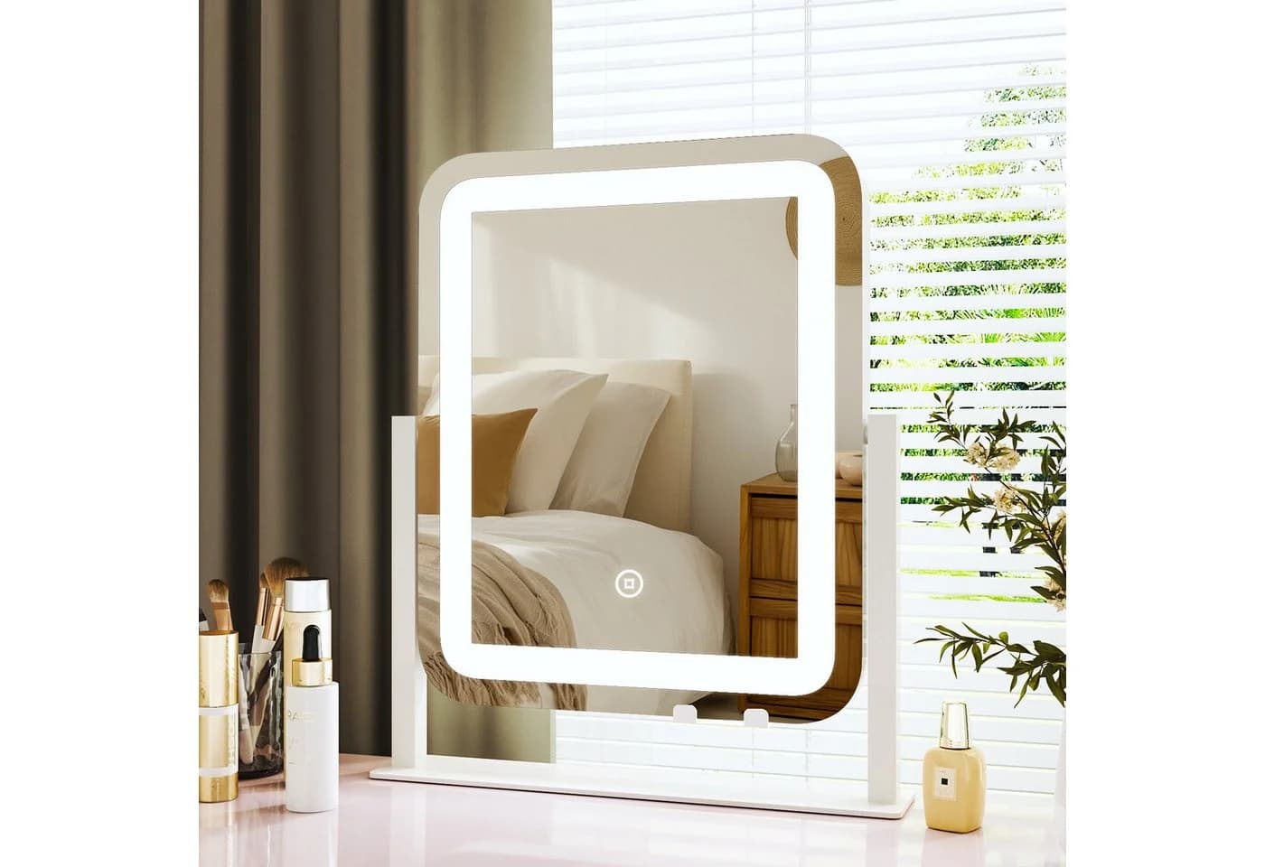 WDWRITTI LED Schminkspiegel mit USB, 10x Lupe, 3 Lichtmodi - Bild 2