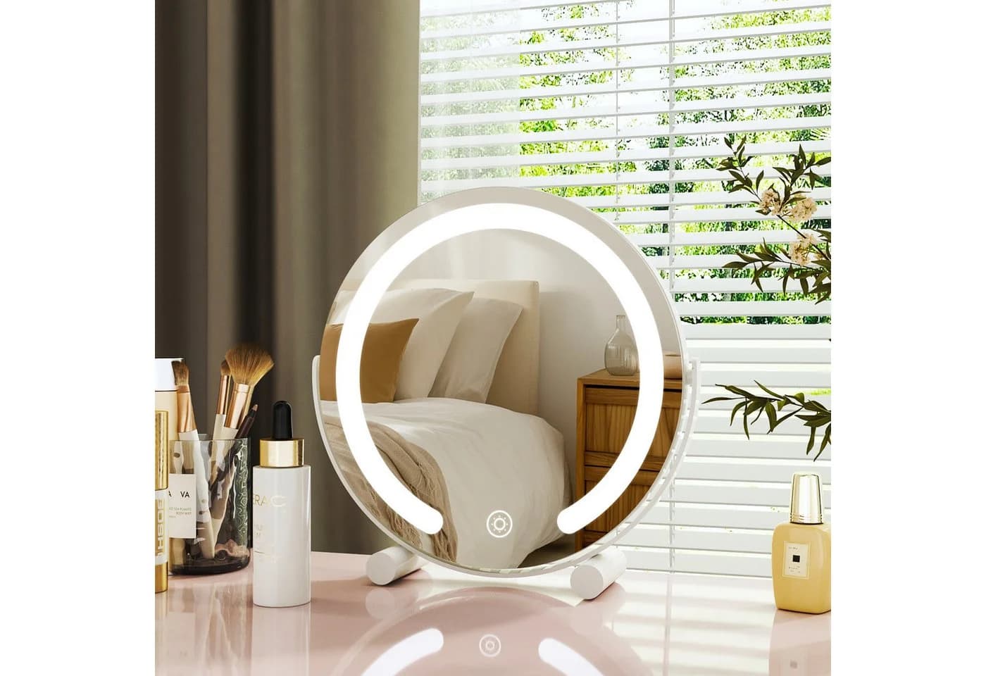 WDWRITTI LED Schminkspiegel mit 3 Farbtemperaturen und 360° Drehfunktion - Bild 2
