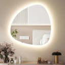 WDWRITTI LED Wandspiegel 80x80cm Steinform Dimmbar Bild 2