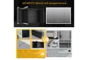 WDWRITTI Spiegelschrank Alu 3-türig 90x60cm Schwarz 3 Lichtmodi Bild 3