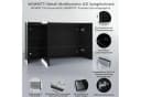 WDWRITTI Spiegelschrank Alu 3-türig 90x60cm Schwarz 3 Lichtmodi Bild 5